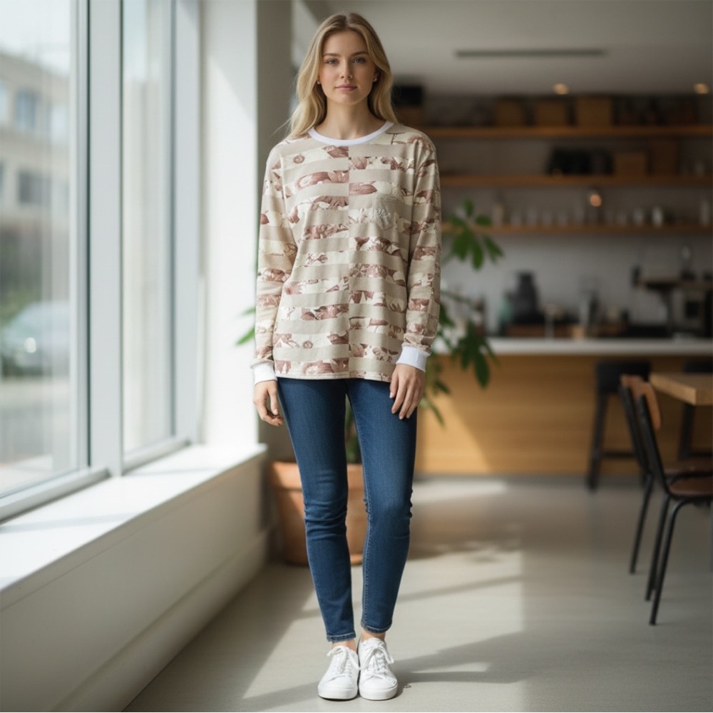 The Hideout Clothing Unisex Floral Long Sleeve Top Limited Edition 100 Made - Picture 2 of 8